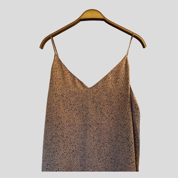 Reitmans Women’s Dress Size XL Champagne Pink Black Specs Spaghetti Straps - Picture 2 of 12